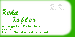 reka kofler business card